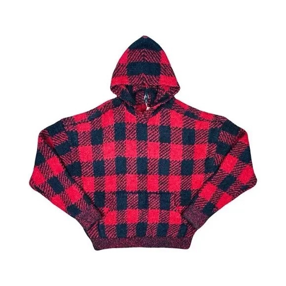 SKIMS Jackets & Blazers - SKIMS brick buffalo check hoodie NWT